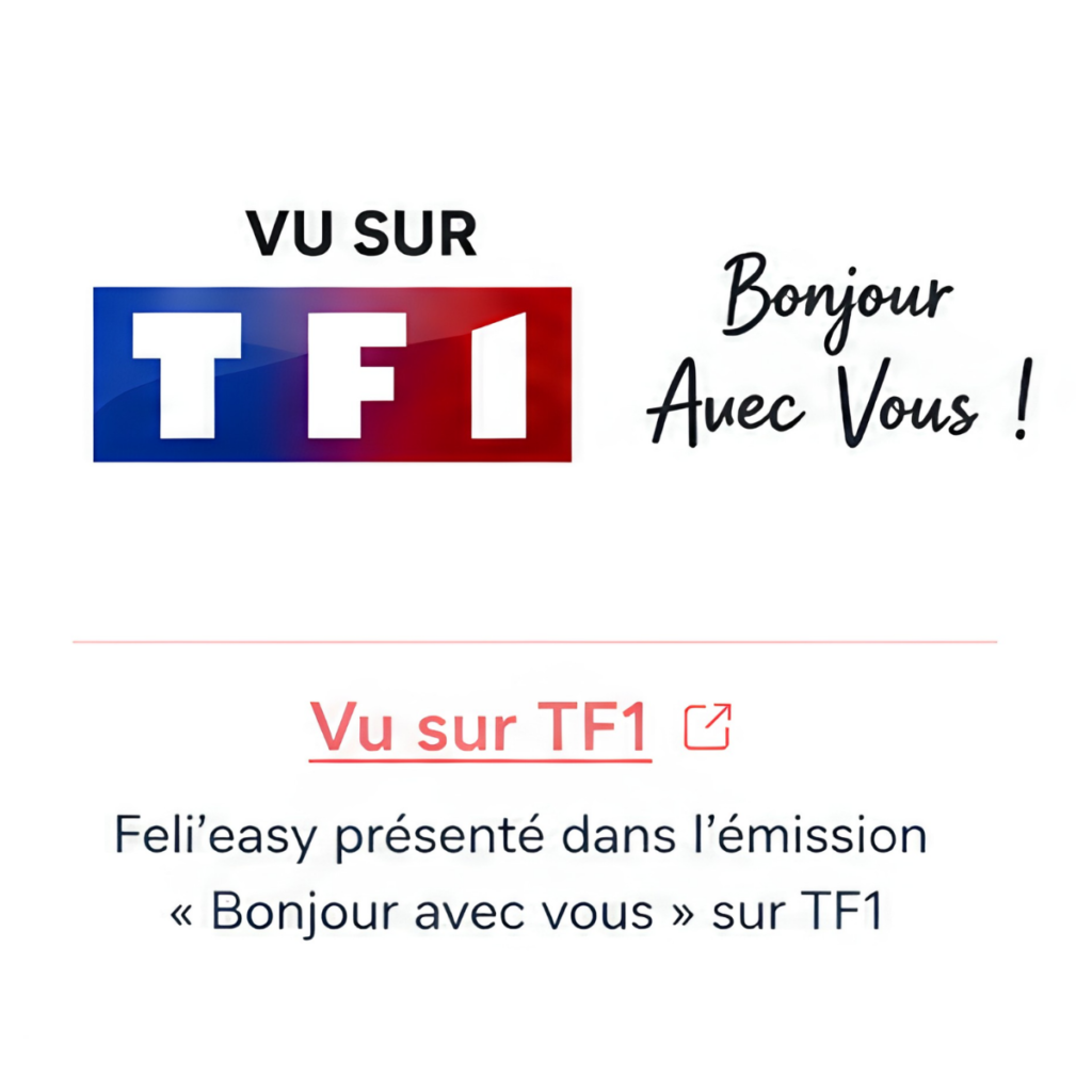 Visuel Feli’easy vu sur TF1 dans l’émission Bonjour avec vous présentant une innovation vétérinaire pour le transport des chats